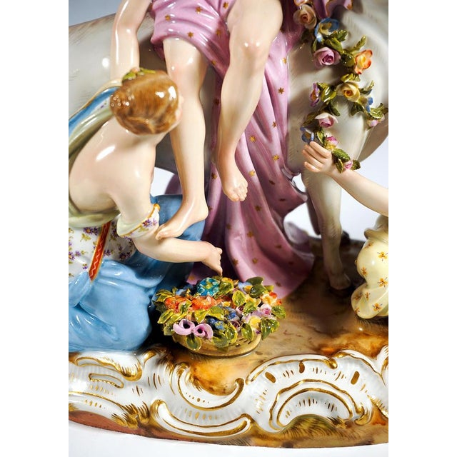 Ceramic Porcelain Group by J.F. Eberlein for Meissen For Sale - Image 7 of 9