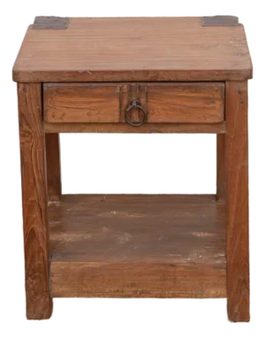 Small Antique Colonial Teak End Table