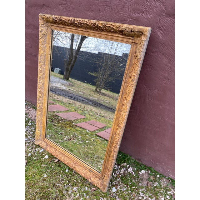 Wood 1950s Giltwood Mirror For Sale - Image 7 of 8