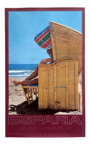 Espana Canary Islands Mid Century Vintage 1960's Collector's Spain Travel Poster