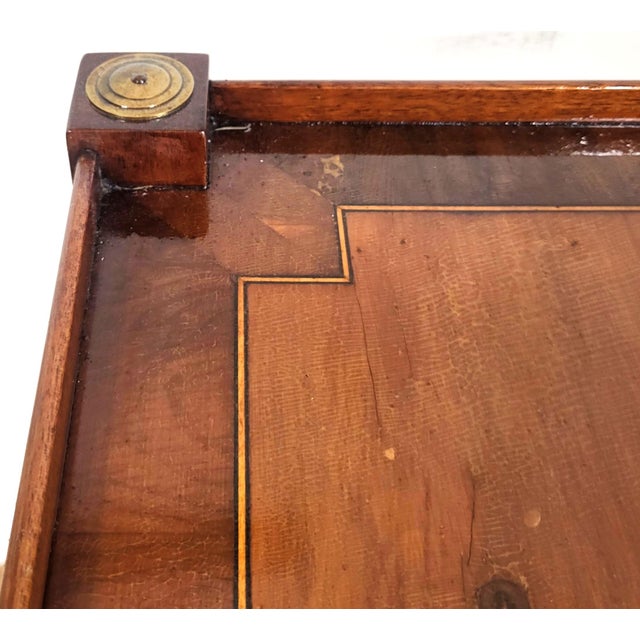 Vintage American Mahogany Double Door Two Tier Sofa End Table Cabinet For Sale - Image 9 of 14