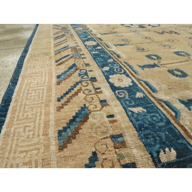 Galerie Shabab Collection Early 20th Century Handmade East Turkestan Khotan Gallery Carpet, Circa 1900 For Sale In New York - Image 6 of 9
