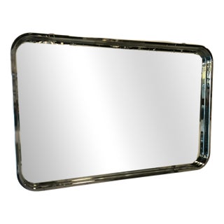 Vintage Chrome Mirror, 1970s For Sale