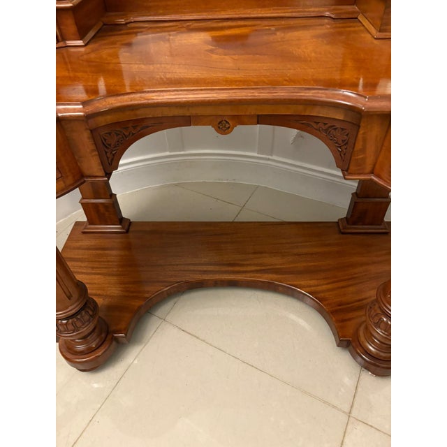 Antique Victorian Carved Mahogany Dressing Table, 1860s For Sale - Image 9 of 14