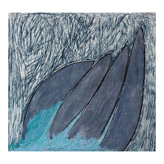 Original Abstract Drawing on Paper by Erik Sulander For Sale