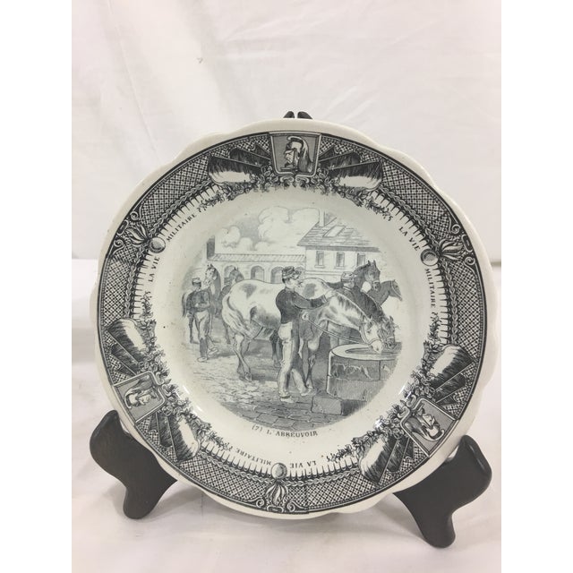 Sarraguemines Sarreguemines French Military Life Plates - Set of 7 For Sale - Image 4 of 9