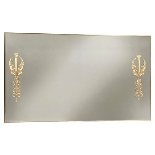 Art Deco Decorative Wall Mirror, 1940 For Sale - Image 9 of 9