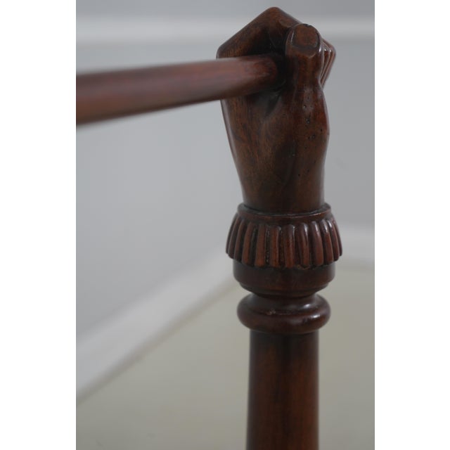 Maitland Smith Double Hand Mahogany Quilt Rack For Sale - Image 11 of 15