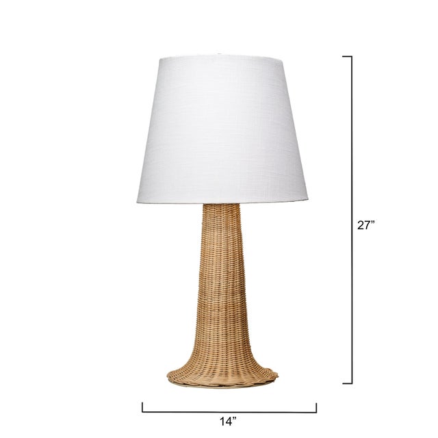 Coastal Jamie Young Walden Cane Table Lamp For Sale - Image 3 of 4