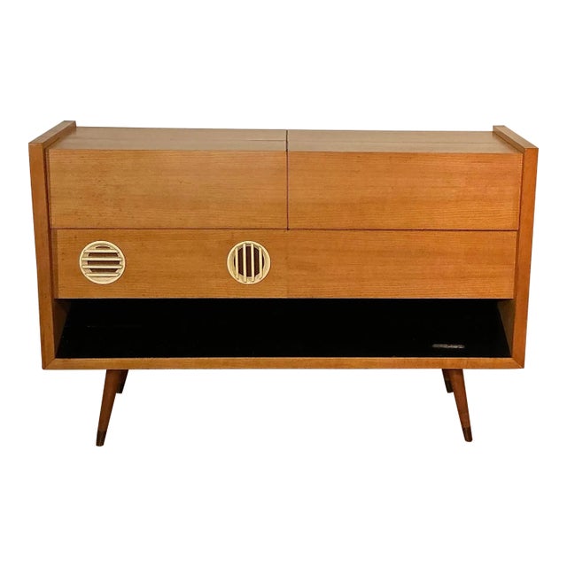 Mid-Century German Grundig Majestic 7080 Wf Stereo Console Radio, Circa 1955-1957 For Sale