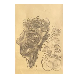 1960s Larry Connatser Outsider Art Drawing