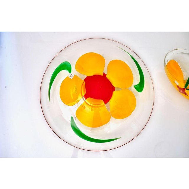 Murano Vase and Bowl with Nasturtium Design by Berit Johansson for Pauly & C., 1998, Set of 2 For Sale - Image 18 of 18