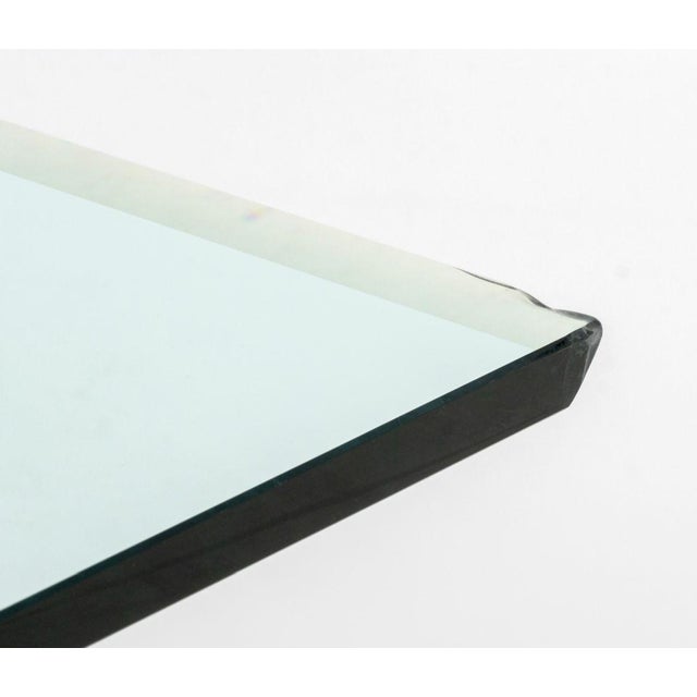 Modern Cantilevered Glass Top Coffee Table For Sale - Image 9 of 9