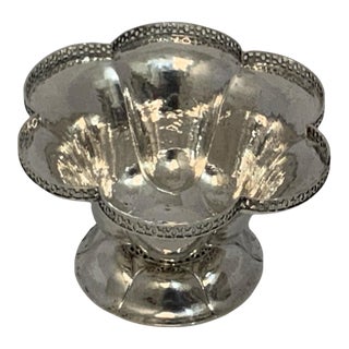 Antique German .830 Silver Six-Lobed Footed Bowl Attributed to Neresheimer Germany C. 1900 For Sale