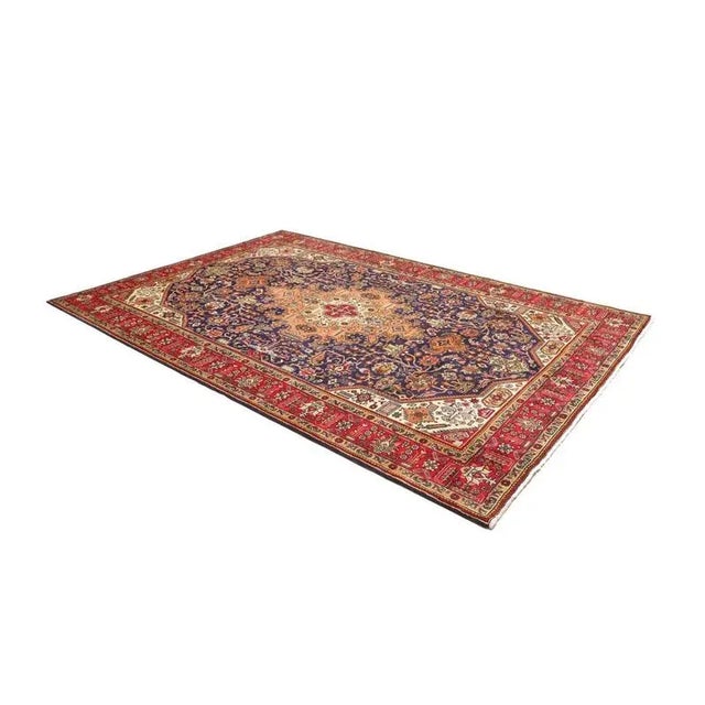 Middle Eastern Hand-Knotted Tabriz Rug For Sale - Image 3 of 11