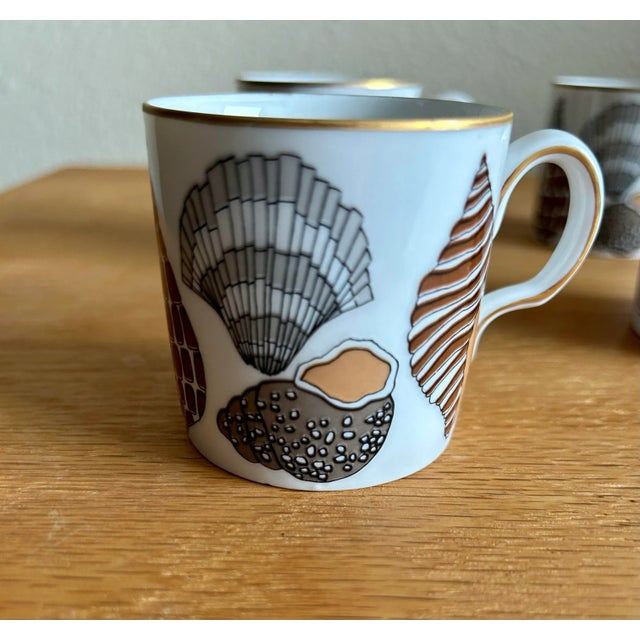 Neiman Marcus Fitz Floyd Beach Shell Espresso Cup - Set 8 For Sale In Palm Springs - Image 6 of 11