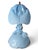 Art Deco Vintage Art-Deco Blue Glass l.e. Smith "Southern Belle" Boudoir Lamp 1940s For Sale - Image 3 of 7