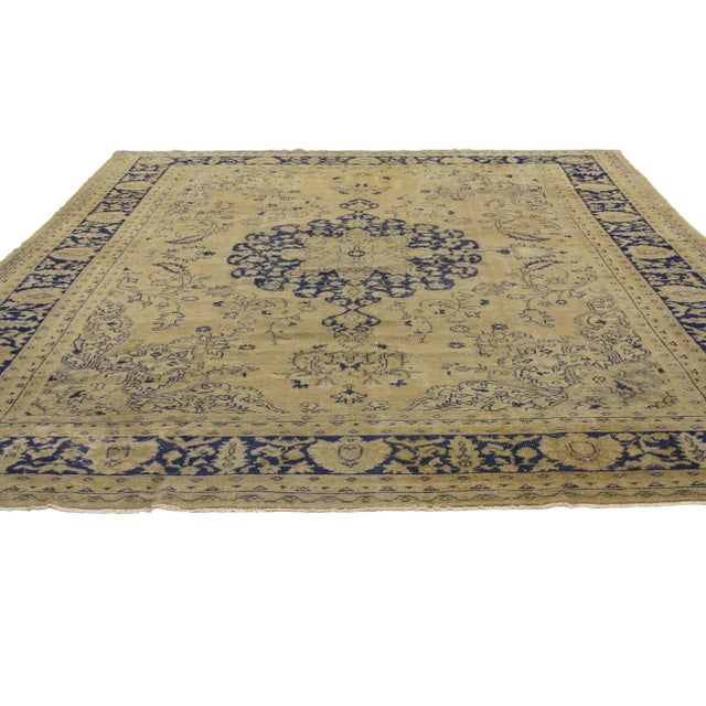 Antique Turkish Oushak Rug - 09'04 X 12'02 For Sale - Image 4 of 10