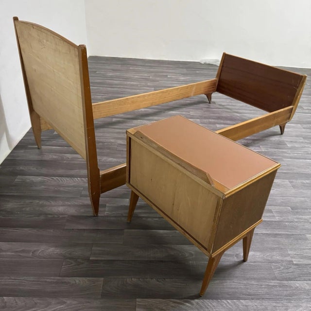 Vintage Single Bed with Nightstand by Gio Ponti, 1950s For Sale - Image 10 of 18