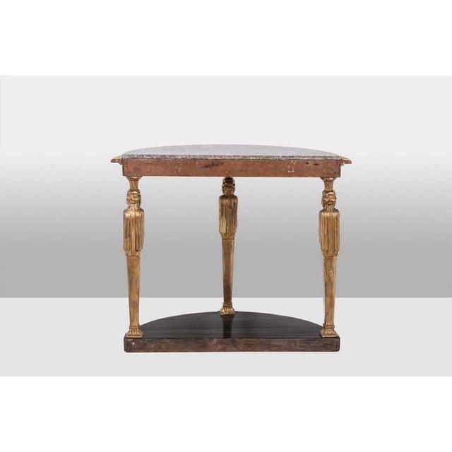 Antique Empire Style Console Table with Caryatids, 1880 For Sale - Image 5 of 10