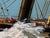 Sky Blue Nautical Ss Great Britain Steamship Large Gilt Framed Marine Oil on Panel Painting Signed Salvatore Colacicco For Sale - Image 8 of 18