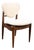 Mid Century Danish Modern Dining Chair John Stuart Wood Walnut Off White Cream For Sale
