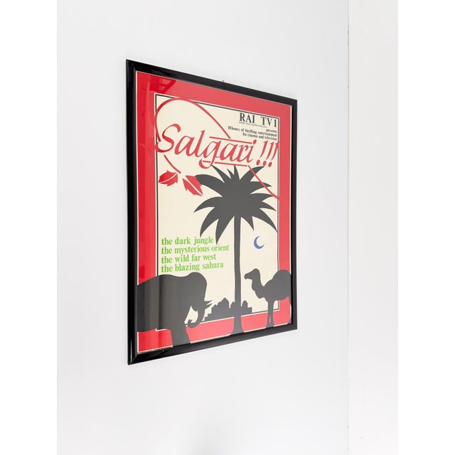 Vintage Rai Sandokan Promotional Poster by Gemma Fiorentini and Michela Papadia, 1970 For Sale - Image 6 of 13