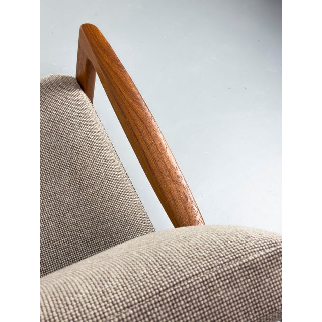 Danish Teak and Wool Senator Lounge Chair by Ole Wanscher for P. Jeppesen, 1980s For Sale - Image 13 of 18