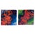 Art tiles, set of four, each unique in glaze in dramatic colors and explosive patterns. The translucent glazes are applied...
