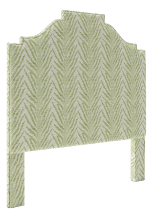 Nina Headboard in Schumacher Creeping Fern, Moss - Full