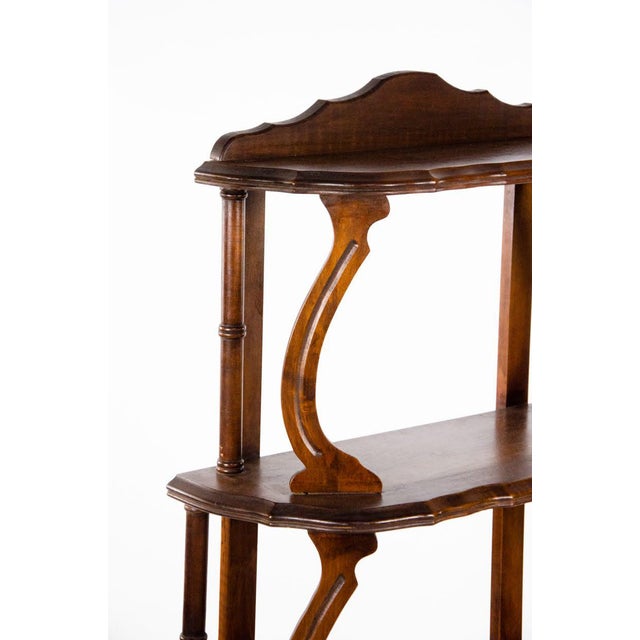 Mid 19th Century Antique Victorian Walnut 5 Tier Etagere Shelf Chairish