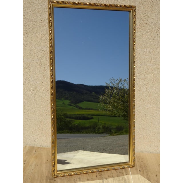 Wood and Gilded Stucco Mirror, 1950s For Sale - Image 13 of 13