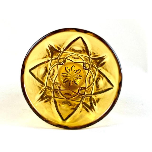 20th Century Art Deco Glass Vase in Amber Colored, Austria, 1920s For Sale - Image 12 of 17