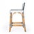 Wood Serienna 24.5 in. Seat Height Rectangular Rattan Low Back Counter Stool, White/Navy Stripe/ Natural Rattan Frame For Sale - Image 7 of 11
