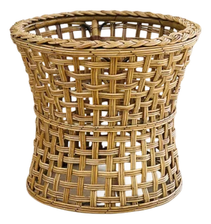Modern Organic Bamboo/Rattan Lattice Table Base