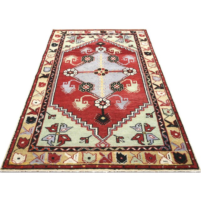 1960s Turkish Oushak Rug For Sale In Los Angeles - Image 6 of 6