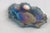 Mid 20th Century Indiana Carnival Glass Blue Iridescent Dish Shallow Bowl Ruffled Edge 4806b For Sale - Image 4 of 10