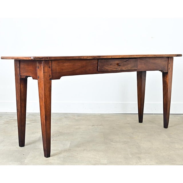 Brown French 19th Century Solid Walnut Console For Sale - Image 8 of 10