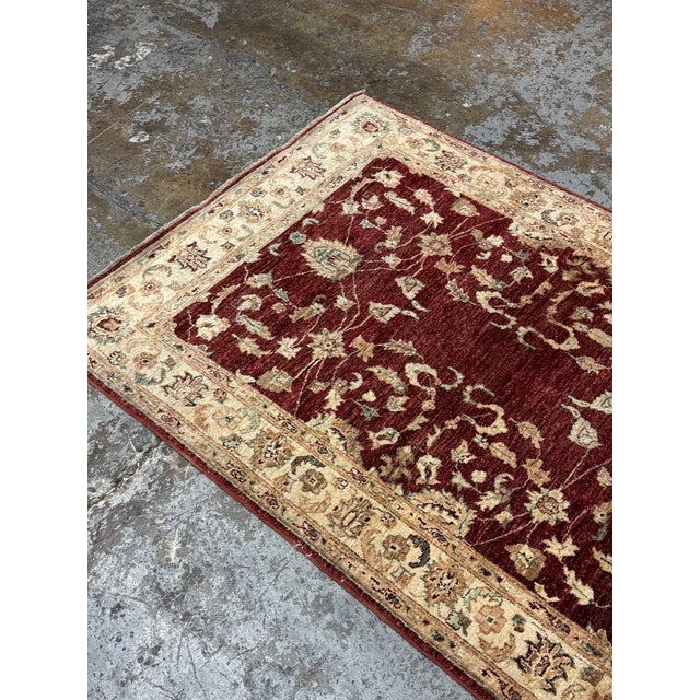 4ft 2in × 5ft 8in Pak-Veg Hand-Knotted Area Rug, Vintage For Sale - Image 11 of 12