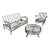 Vintage Mid-Century Modern Daisy Chain, Wrought Iron Porch Glider Set For Sale