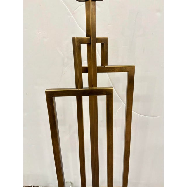 Modern Modern Sculptural Antique Brass Lamp For Sale - Image 3 of 5
