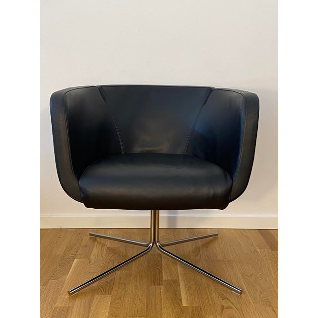 Jelly Armchair in Black Leather by Piero Lissoni for Living Divani, Italy, 1990s For Sale - Image 3 of 9