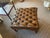 Mid 20th Century Vintage Tufted Leather Ottoman or Footstool For Sale - Image 5 of 5