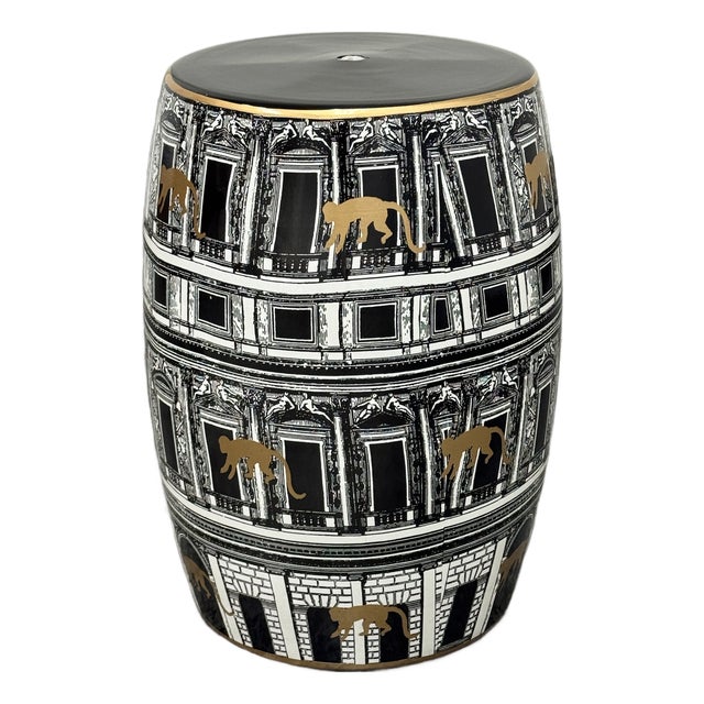 Fornasetti Casa Con Colonne Stool For Sale