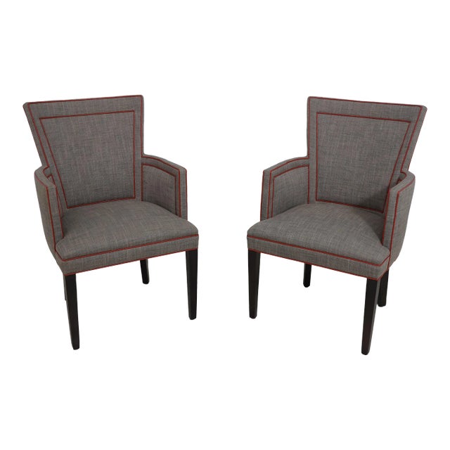 Pair Hickory Chair Modern Design Designer Armchairs For Sale