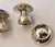1960s Sterling Silver and Polka-Dot Enamel Mushroom Shaped Shakers and Salt Cellars - Set of Four For Sale In Monterey, CA - Image 6 of 8