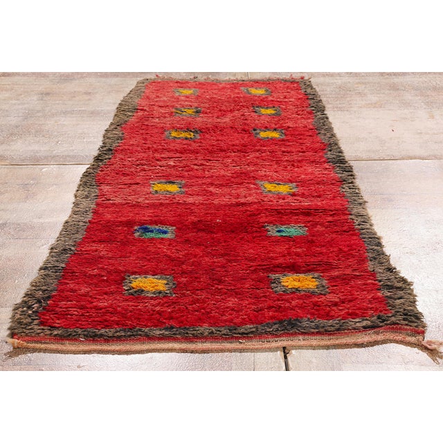 Vintage Boujad Moroccan Rug, 02'10 X 06'11 For Sale - Image 9 of 10