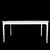 Late 20th Century Fretwork Faux Bamboo White Dining Table For Sale - Image 5 of 5