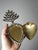 Gold Antique Ex-Voto Flaming Heart of Marie Pomponne Wall Box with Rhinestones, 19th-20th Century For Sale - Image 8 of 12