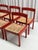 Red Stained Oak and Cane Chairs by Gerard Geytenbeek for ASZ Meubelen, Netherlands, 1960s, Set of 5 For Sale - Image 15 of 16